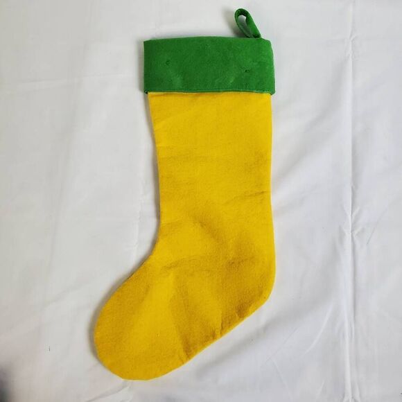 John Deere Yellow & Green Christmas Stocking 17” Tractor Farmhouse Holiday Decor - Picture 4 of 4